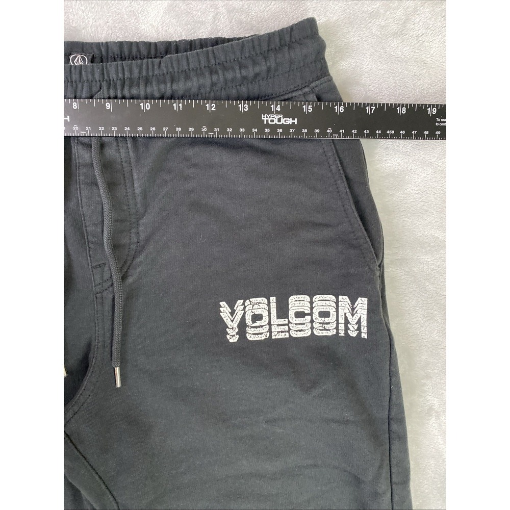 Volcom Sweatpants Mens Small Black Graphic Logo Joggers Skate Surf Casual - Picture 4 of 5
